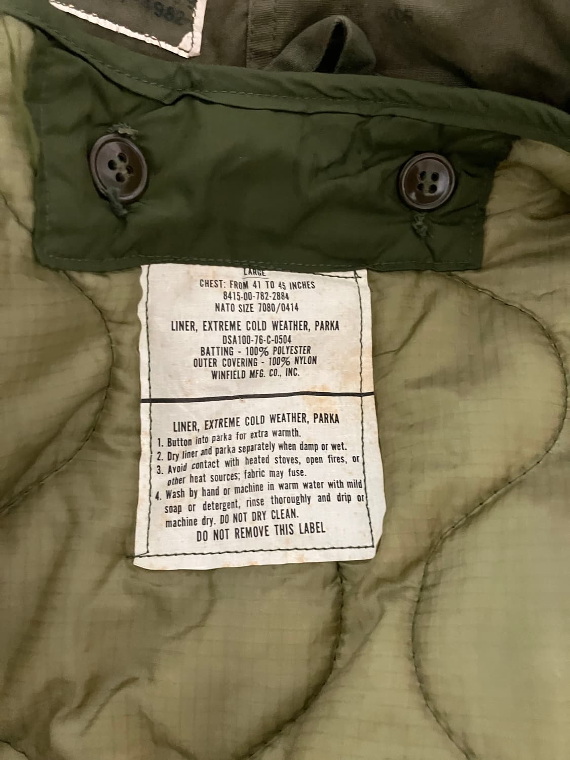 U.S. Army M-51 Fishtail Parka(80’s Ori.. 상품이미지8