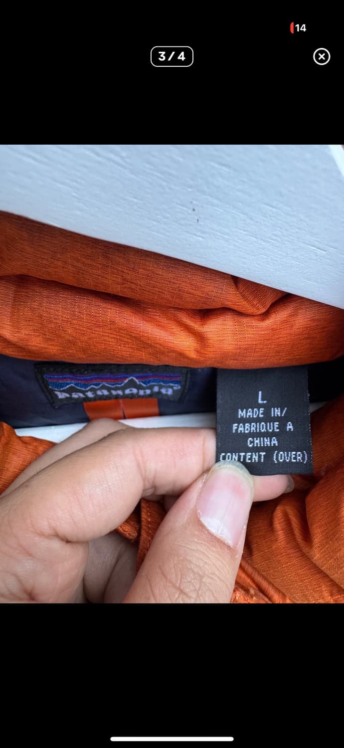 파타고니아 04s 패커블 다운 오렌지 L 상품이미지3