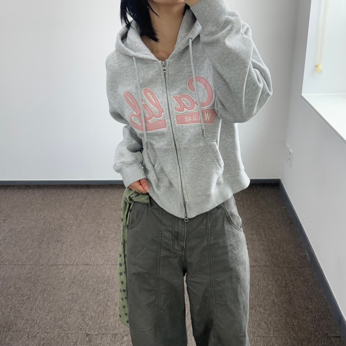 Who A U 후아유 캘리포니아 멜란지 후드집업 상품이미지2