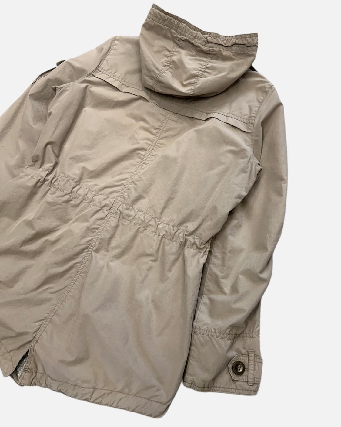 light beige military hood parka 상품이미지7