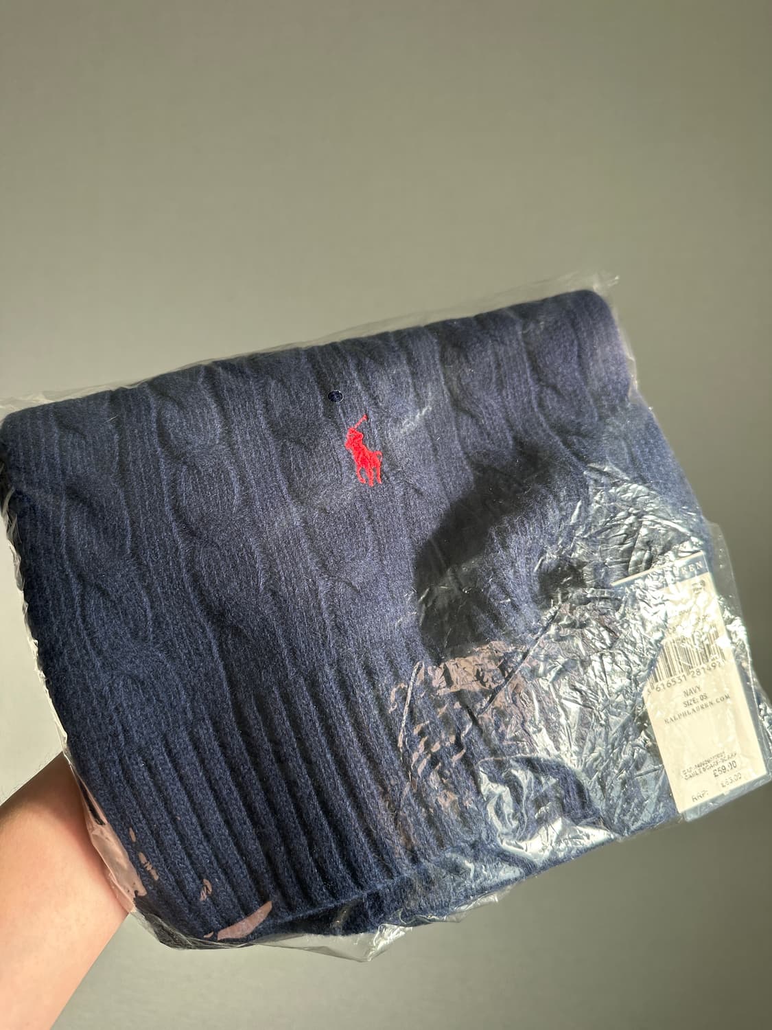 폴로랄프로렌 클래식 울 케이블 목도리 블랙, 네이비 상품이미지4