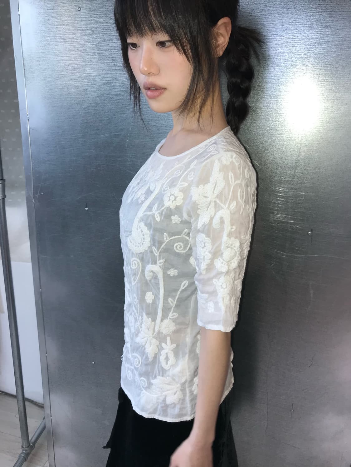 ⊹ Zara Embroidered Tee 상품이미지3