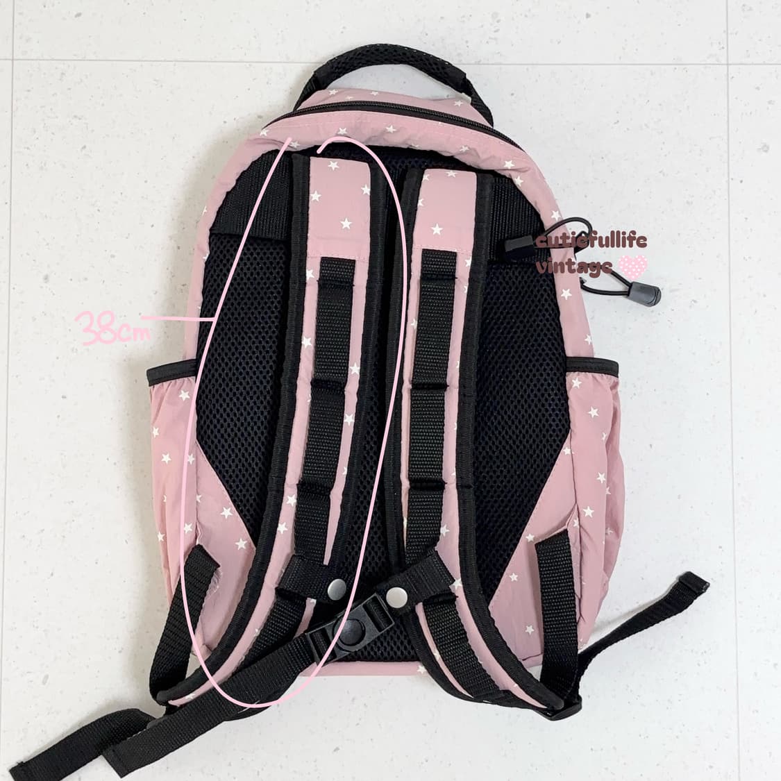 뮤트핑크 별무늬 백팩 상품이미지4