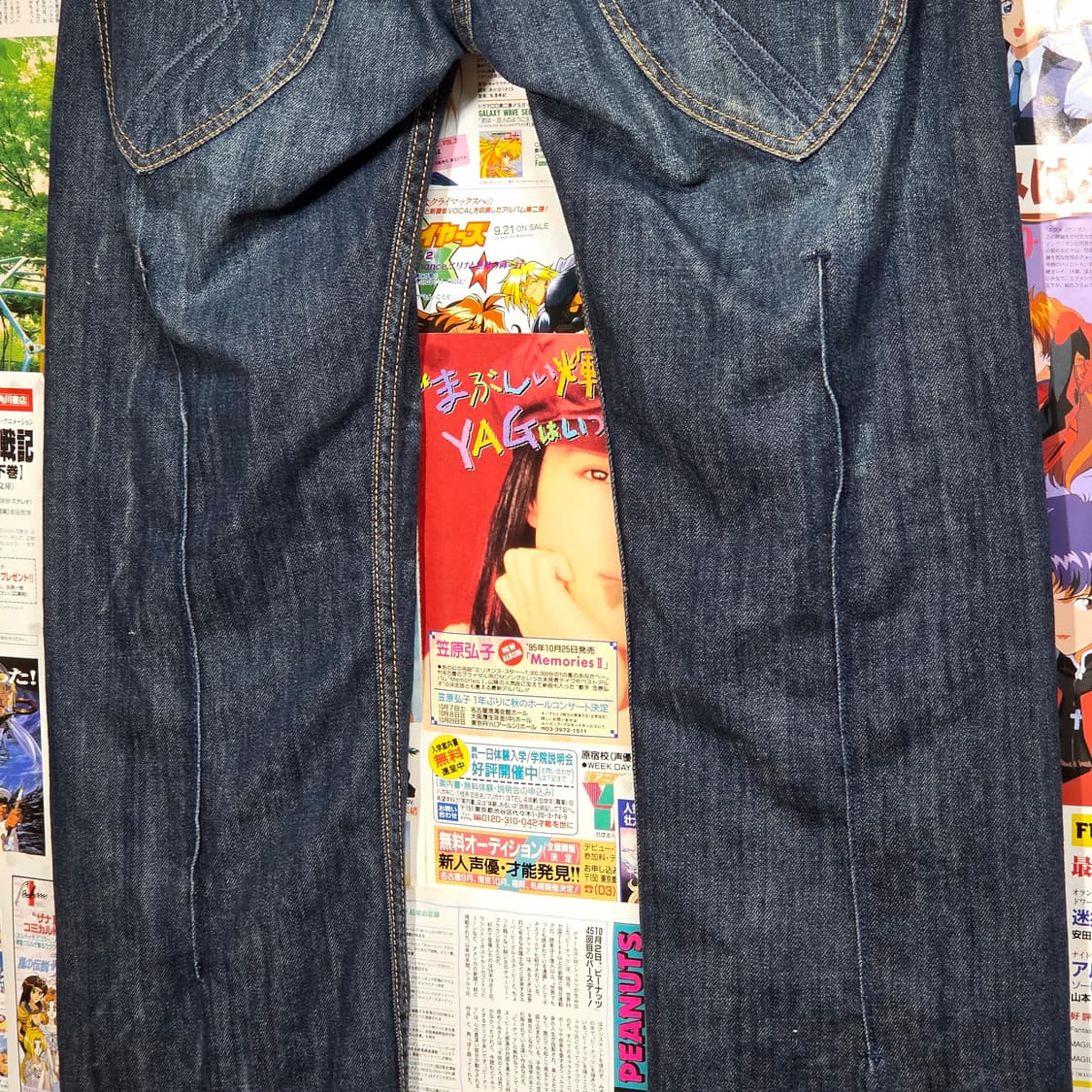 빈티지 진청 백포켓 로우라이즈 스트레이트 팬츠 상품이미지4