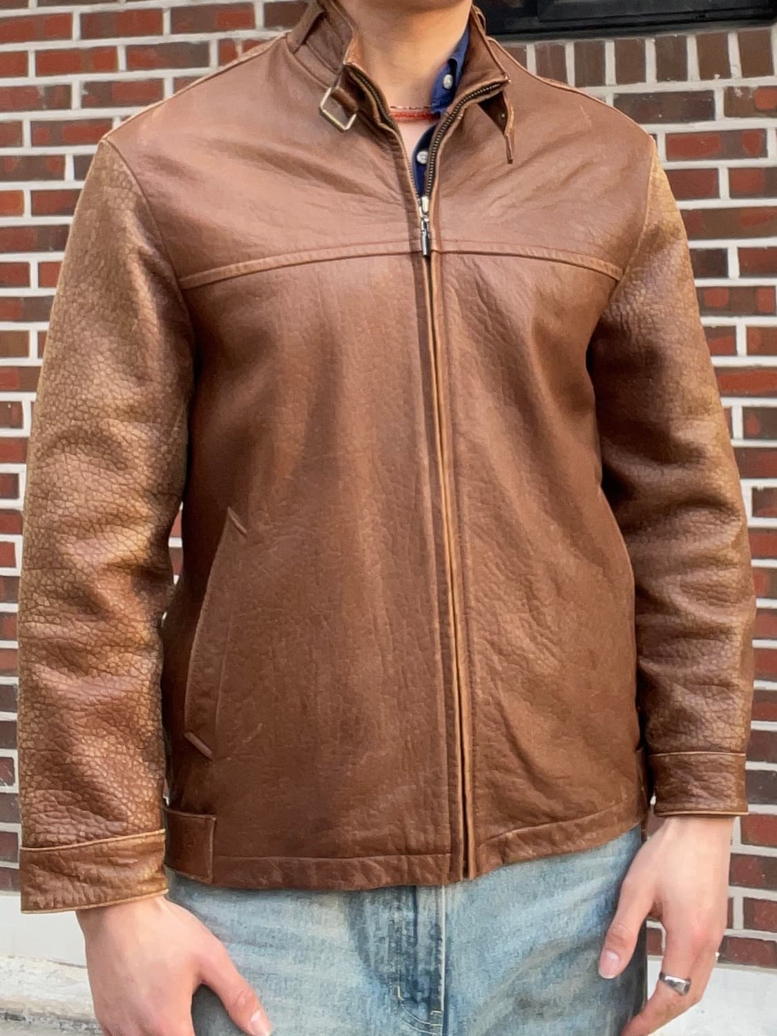 라오 카프리초 빈티지 브라운 램스킨 레더자켓 상품이미지1