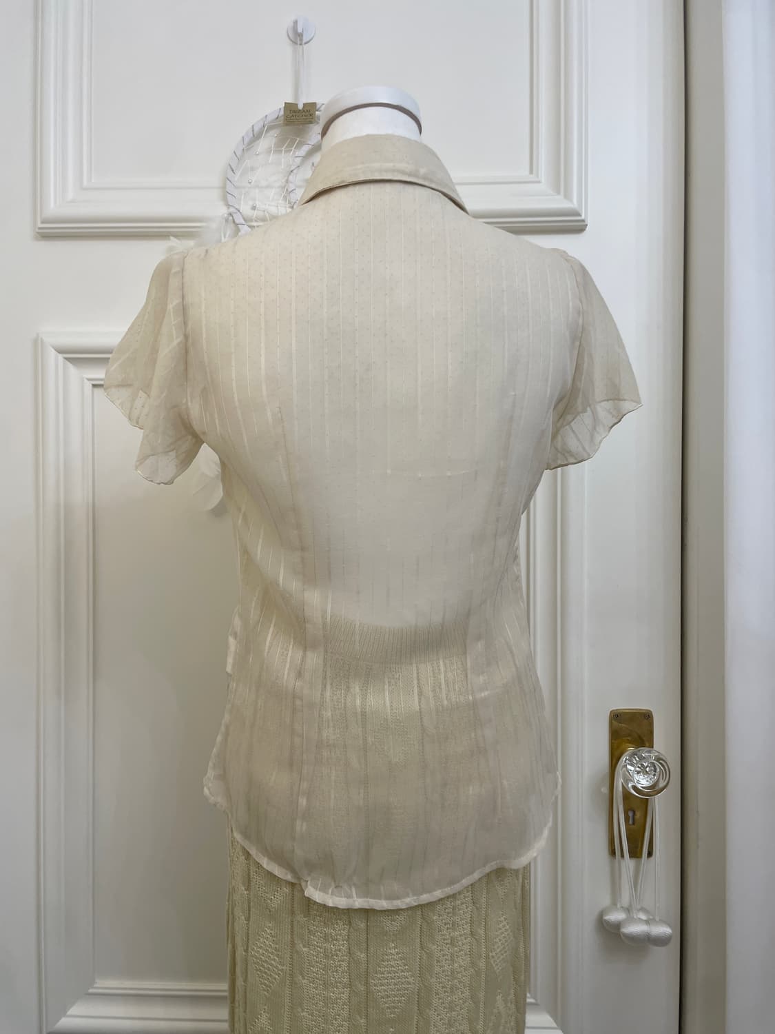 beige puff ruffle fairy blouse 상품이미지5