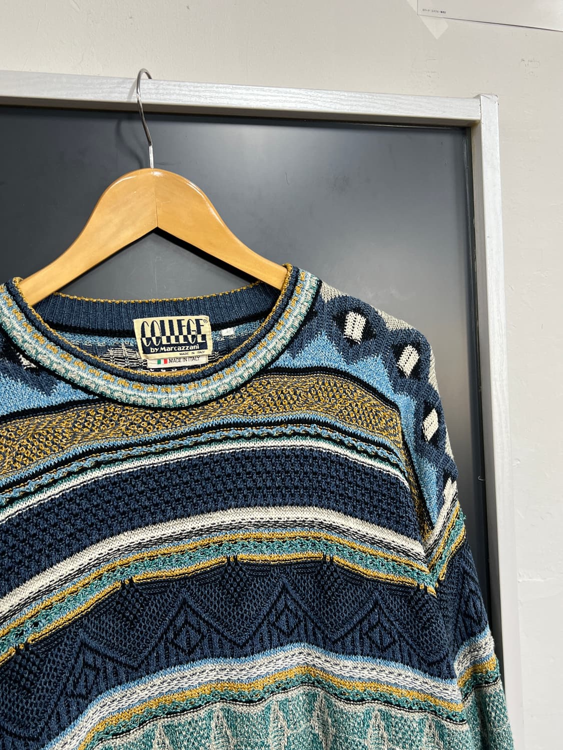 College 쿠지 스타일 빈티지 꽈배기 케이블 니트 상품이미지2