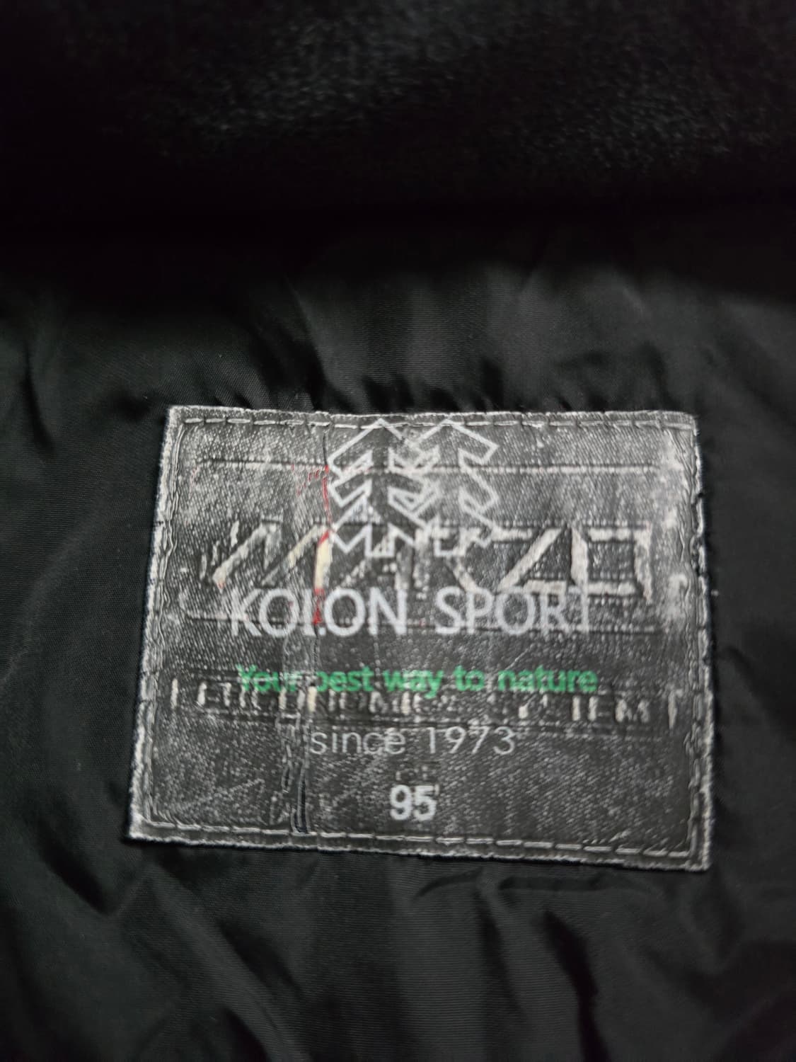 코오롱스포츠  여자 덕다운 경량패딩.
싸이즈 95.
 상품이미지5