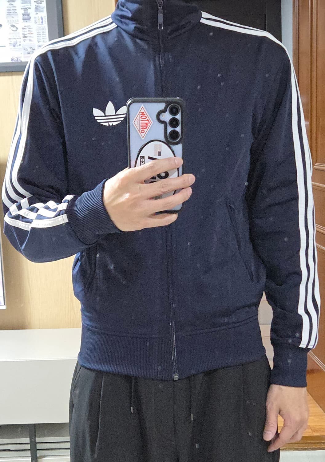 (착샷) 아디다스 파이어버드 져지 트랙탑 네이비  상품이미지9