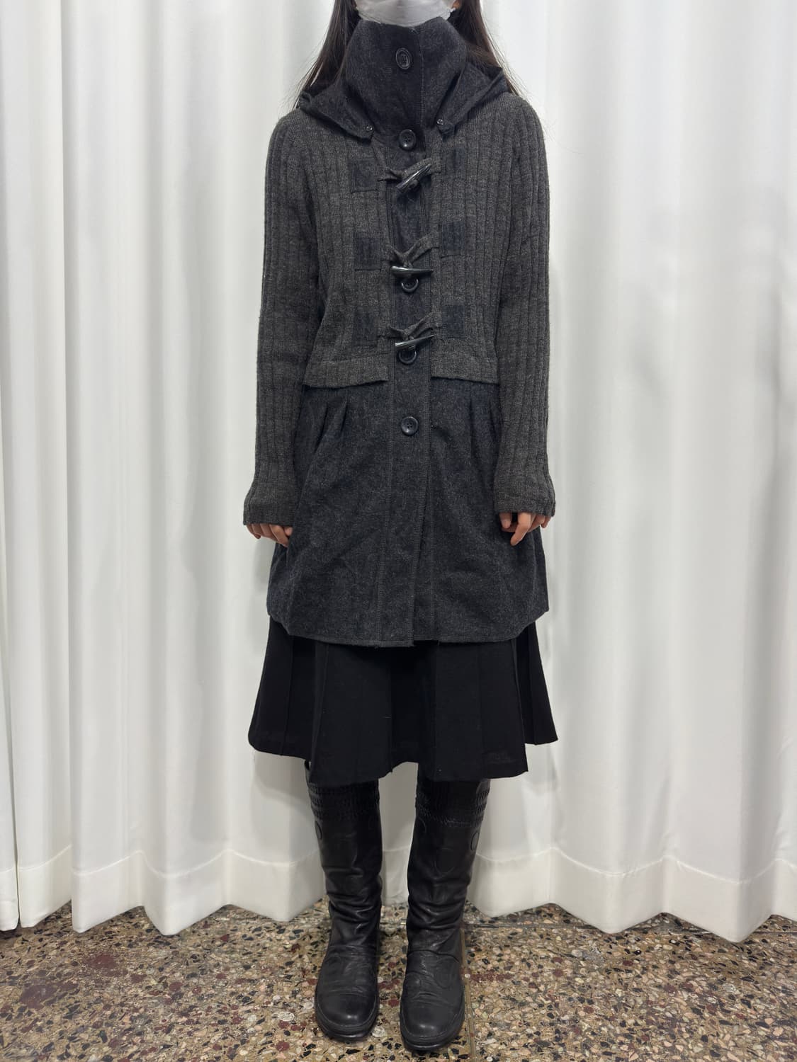 vivi age design duffle cardigan 상품이미지2