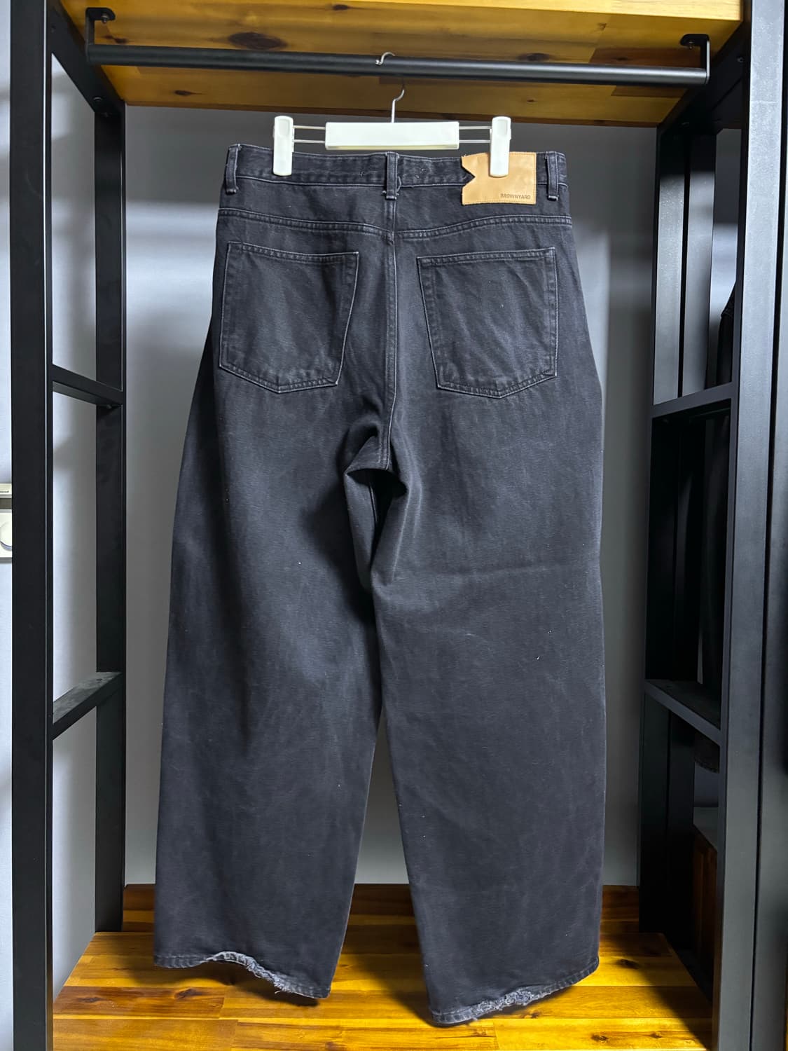 브라운야드 와이드 데님 블랙 상품이미지4