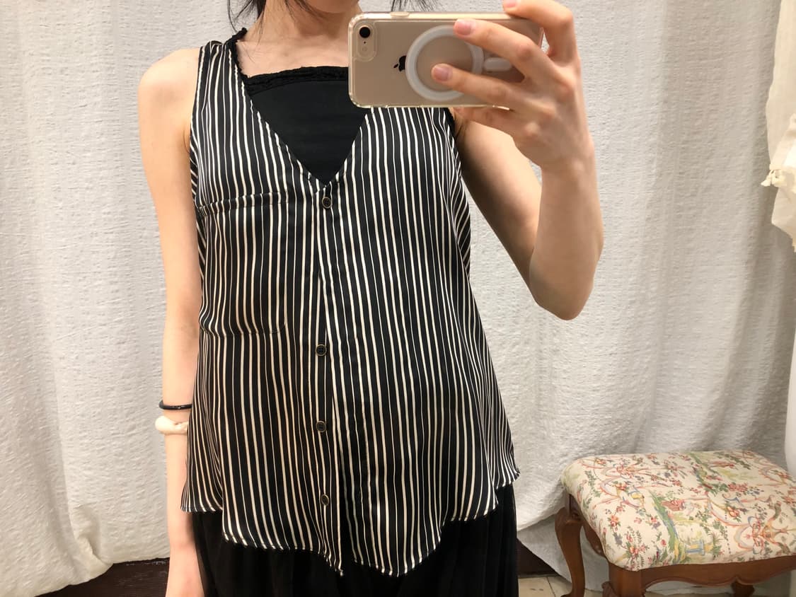 Stripe chic summer vest  상품이미지1
