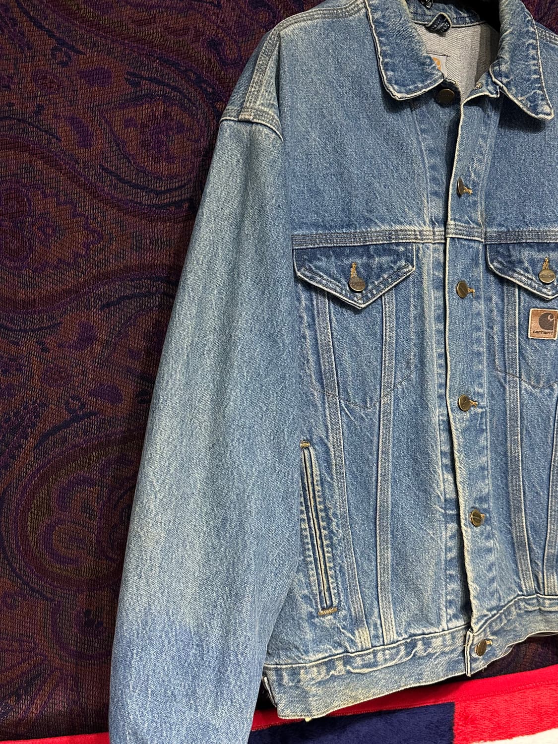 칼하트 j12dst  usa made 데님자켓 상품이미지2