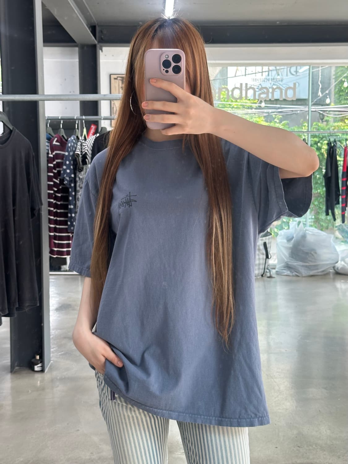 스투시 피그먼트 다이드 반팔티 인디고 상품이미지4