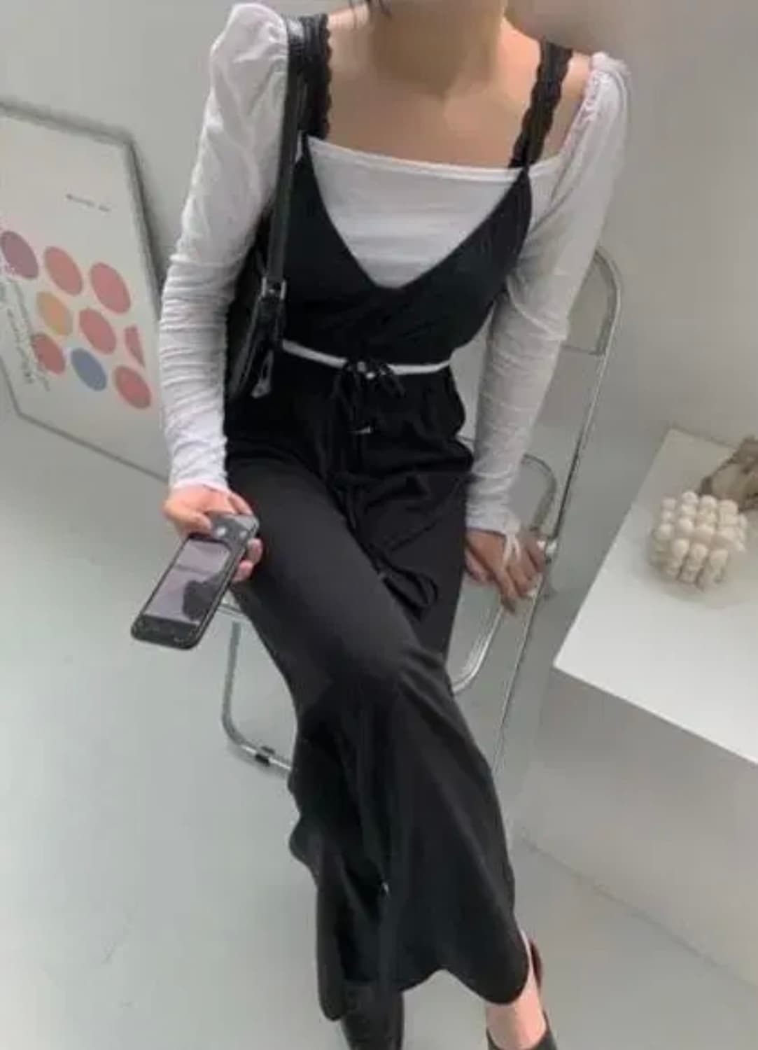 5muse 오뮤즈 스퀘어넥 롱슬리브티 화이트 긴팔티셔츠 상품이미지9