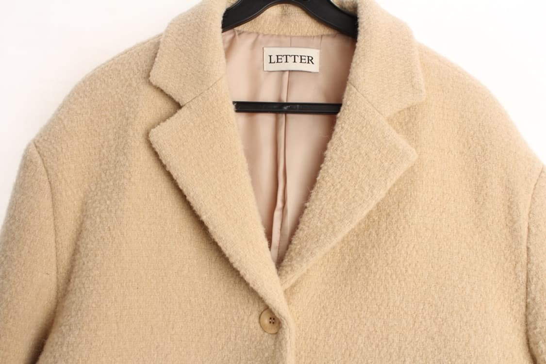 우먼FREE 레터 테디 코트 상품이미지2