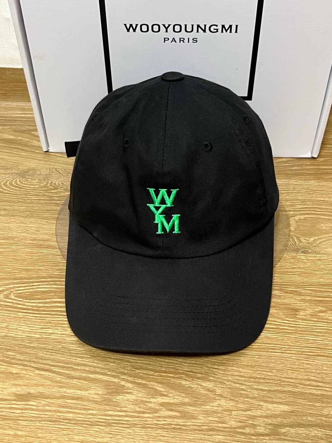 우영미 그린 로고 볼캡 모자 블랙 상품이미지3