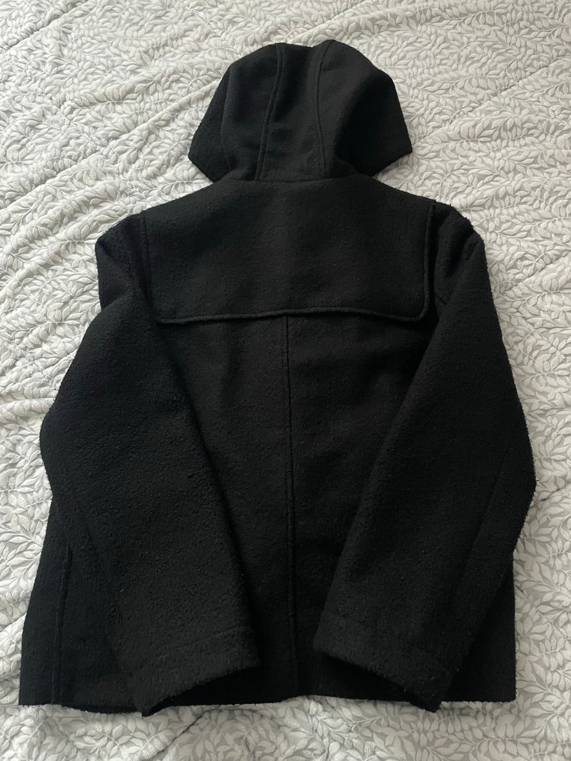 HOODED HALF COAT, BLACK 상품이미지5