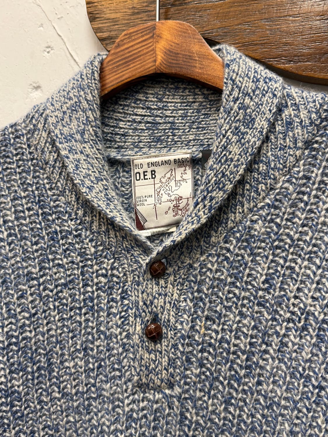 OLD ENGLAND Shawl Collar Knit Sweater 상품이미지3