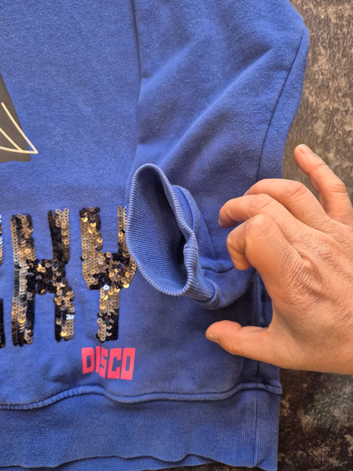 럭키슈에뜨(Lucky Chouette) 브랜드 LUCKY' 시퀸 맨투맨 상품이미지5