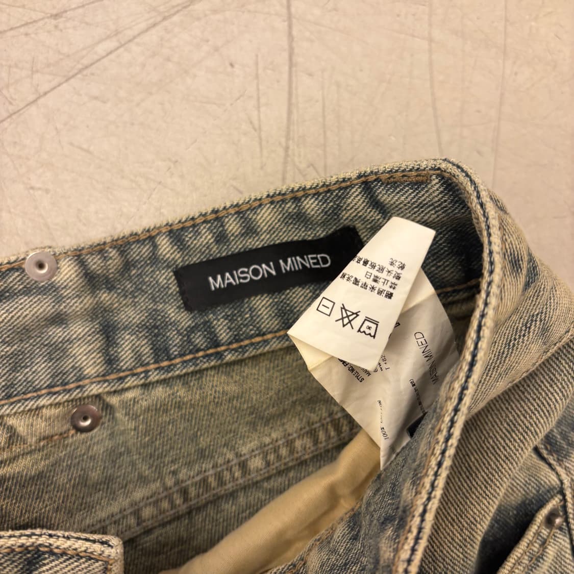 메종미네드 워싱 와이드 데님 팬츠 상품이미지4