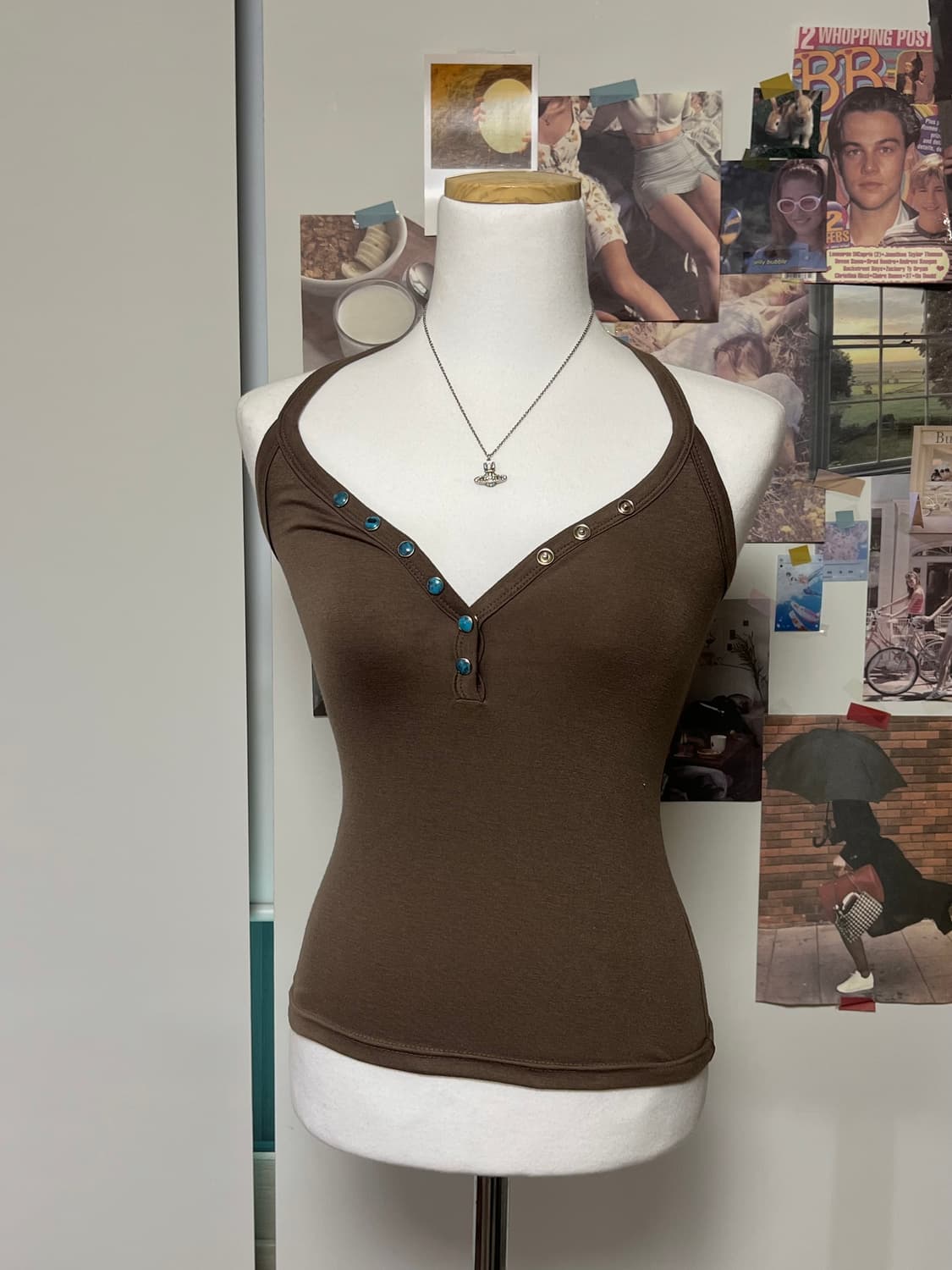 빈티지 홀터넥 나시 상품이미지1