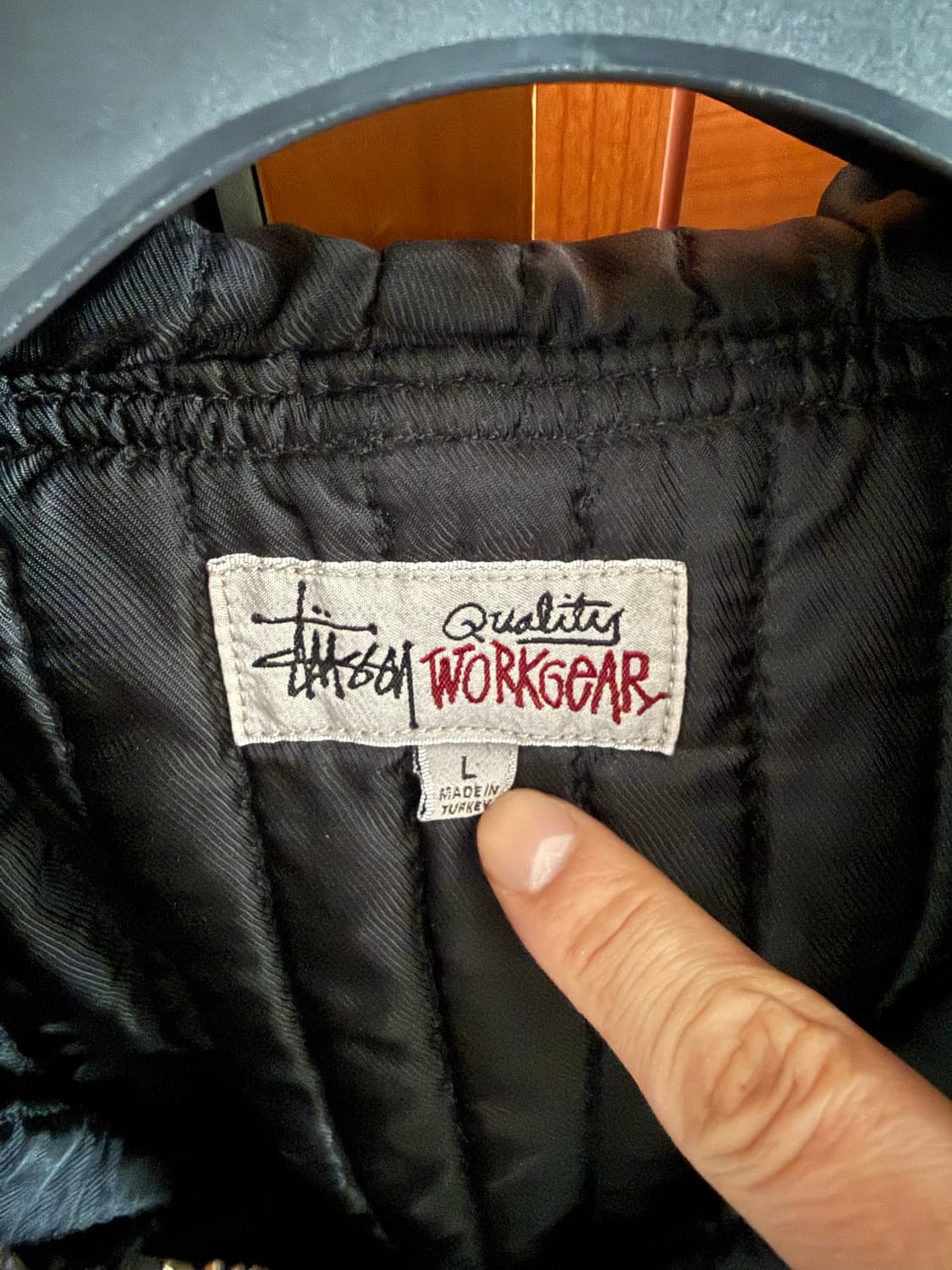 스투시 인슐 캔버스 워크자켓 블랙 L 상품이미지3