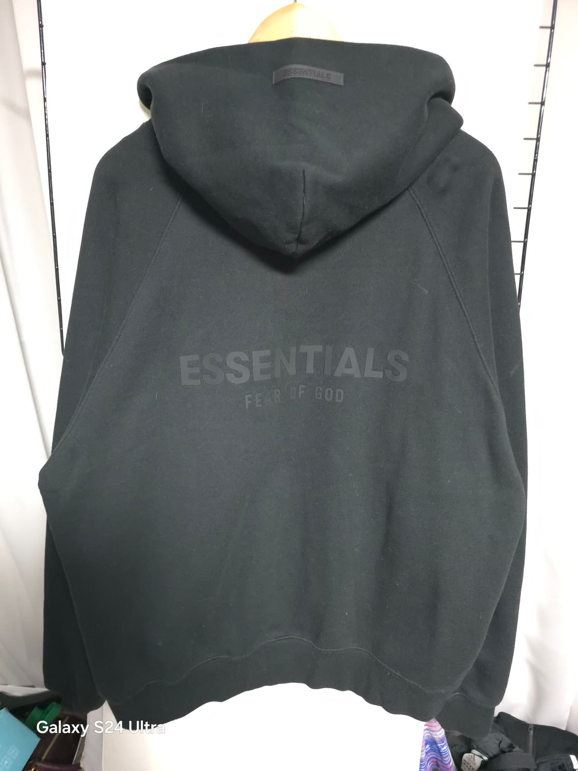피오갓 에센셜 블랙 기모 후드티 S ✨️정품✨️
 상품이미지2