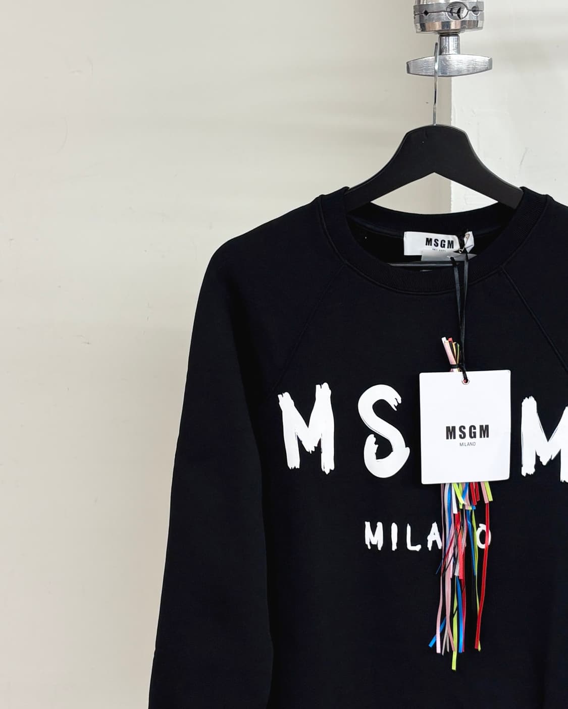 MSGM 블랙 로고 크루넥 스웻 셔츠 상품이미지3
