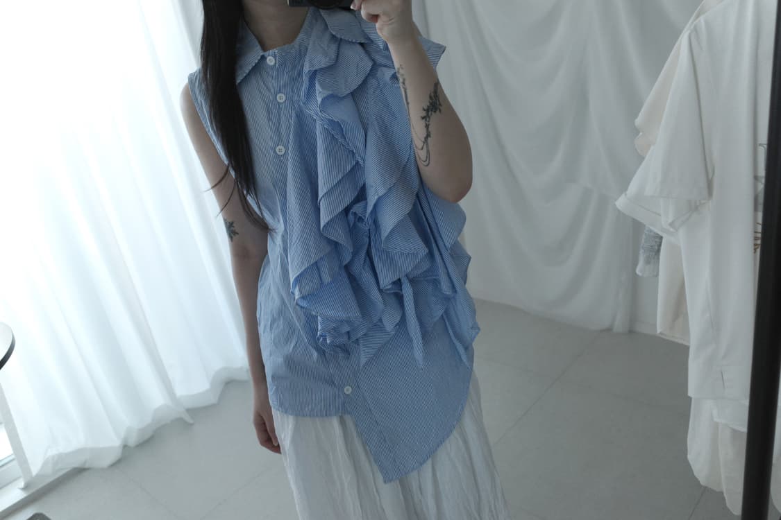 frill sleeveless shirt  상품이미지5