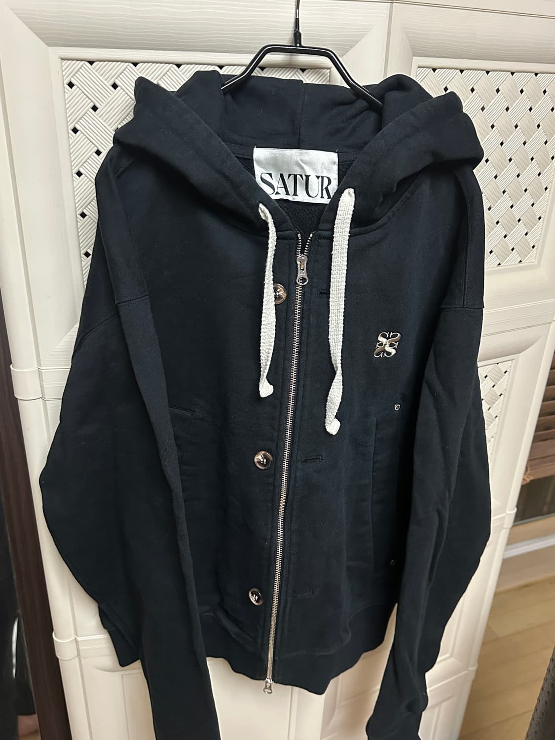 테오 코튼 올 데이 후드 집업 팔레트 블랙 상품이미지3