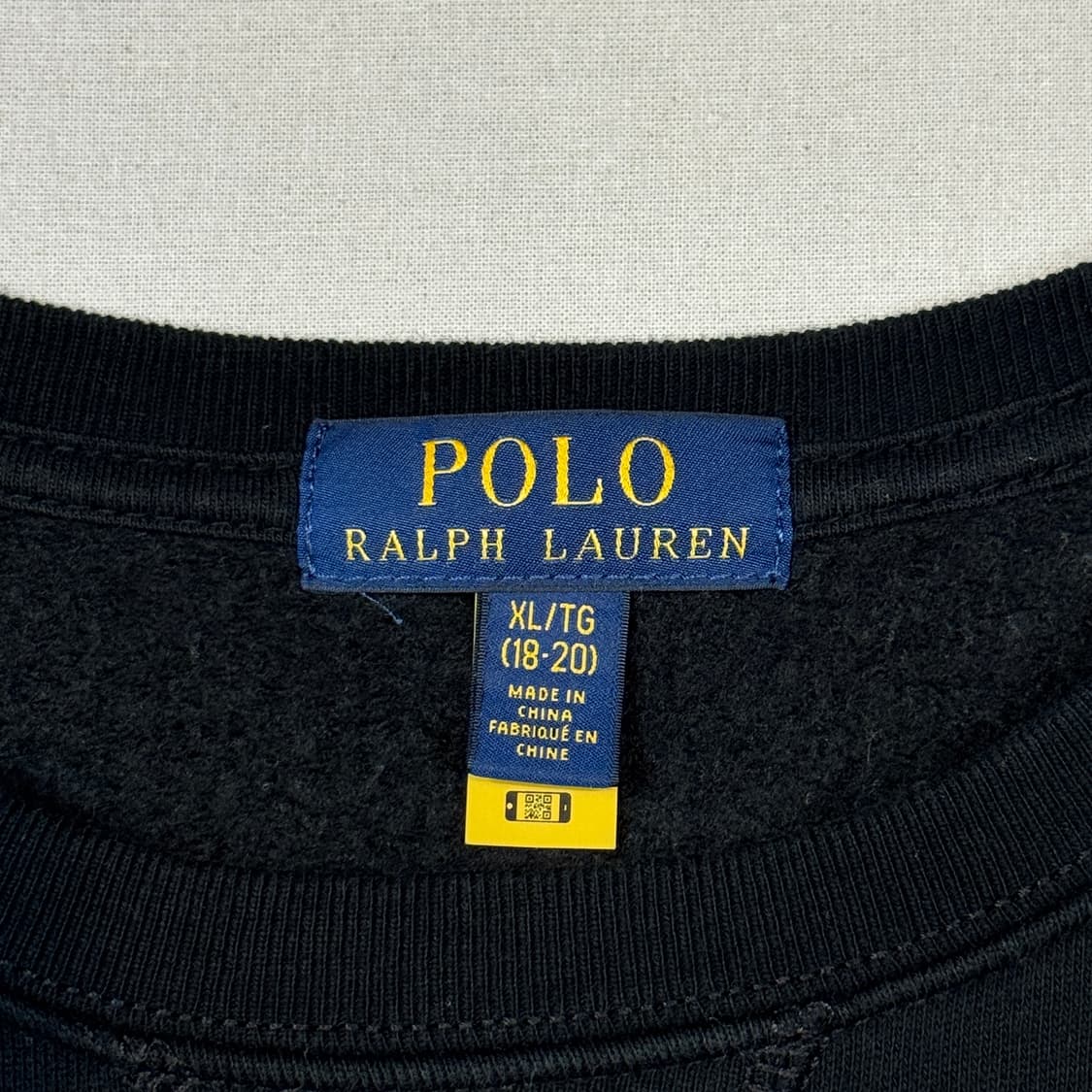 L) 폴로 랄프로렌 블랙 맨투맨 신형 큐알탭 상품이미지6