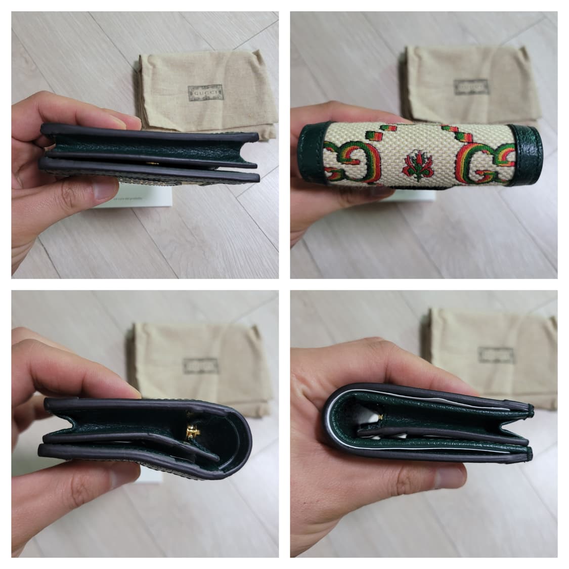 정품 구찌 캔버스 카드동전 반지갑 상품이미지3