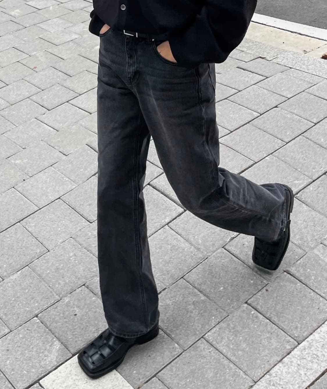 piece worker 세미와이드 데님팬츠 상품이미지1