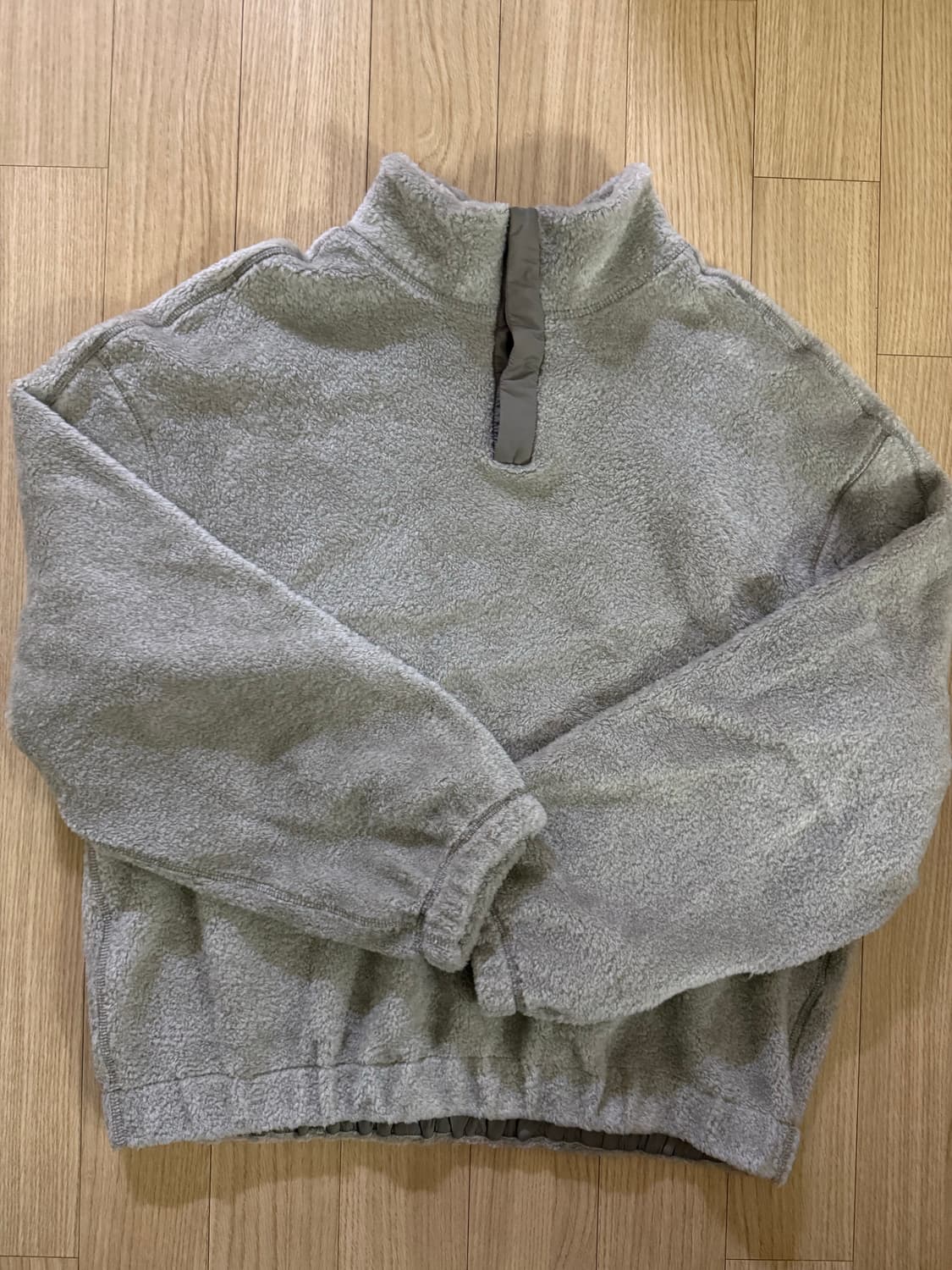 아모멘토 플루피 오버사이즈 하프넥 풀오버 그레이 L 상품이미지2