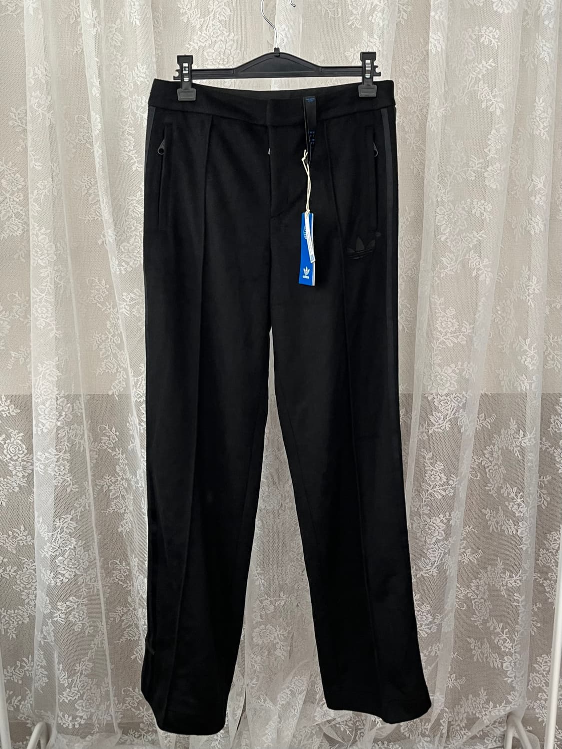 S) 새상품 아디다스 울 트랙팬츠 파이어버드 블랙 상품이미지1