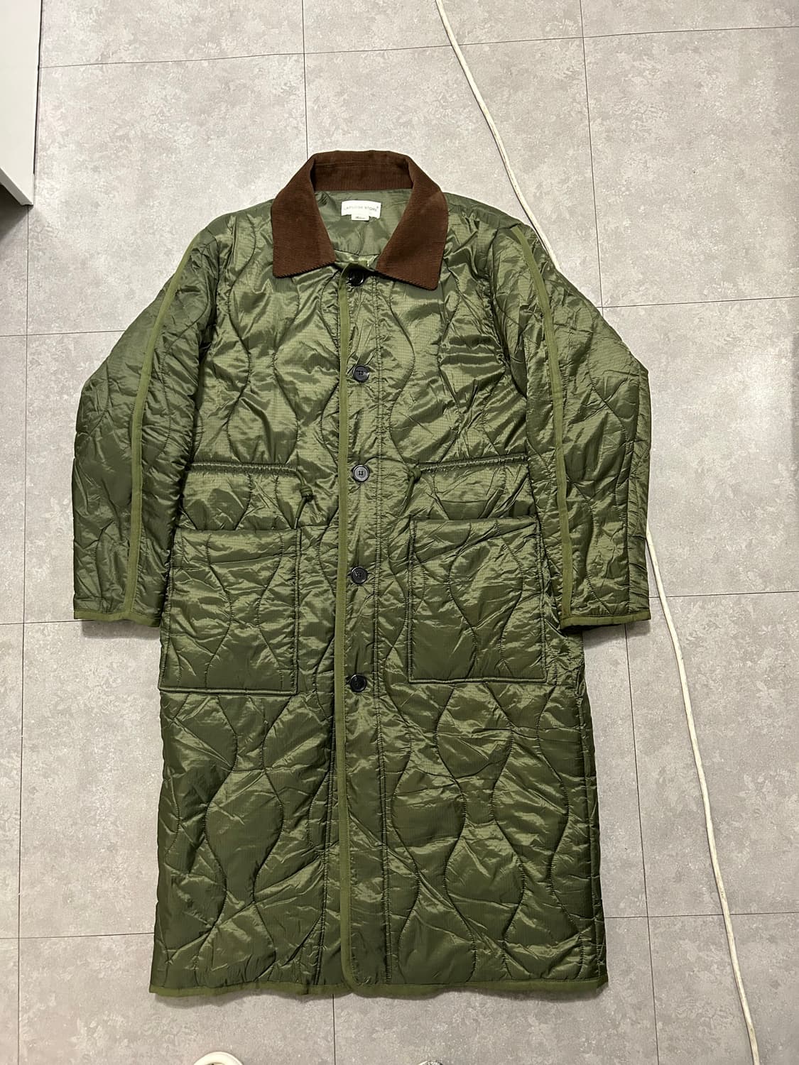 라퍼지스토어 오버사이즈  다운 퀼팅 패디드 롱 자켓   상품이미지3