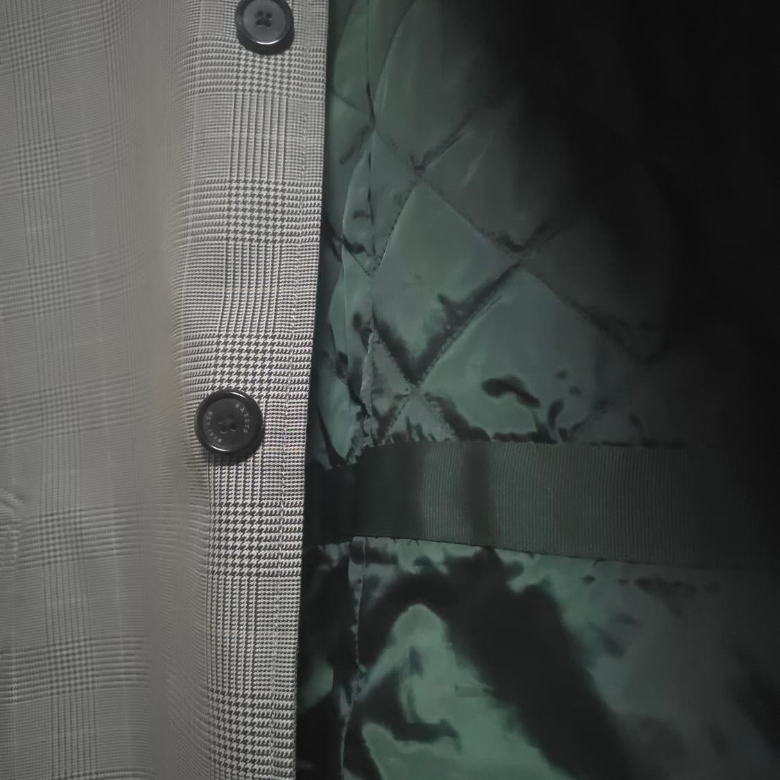 헤지스 남성 면 혼방 하프코트 체크 정장 코트105 (출시가35만원)
 상품이미지5