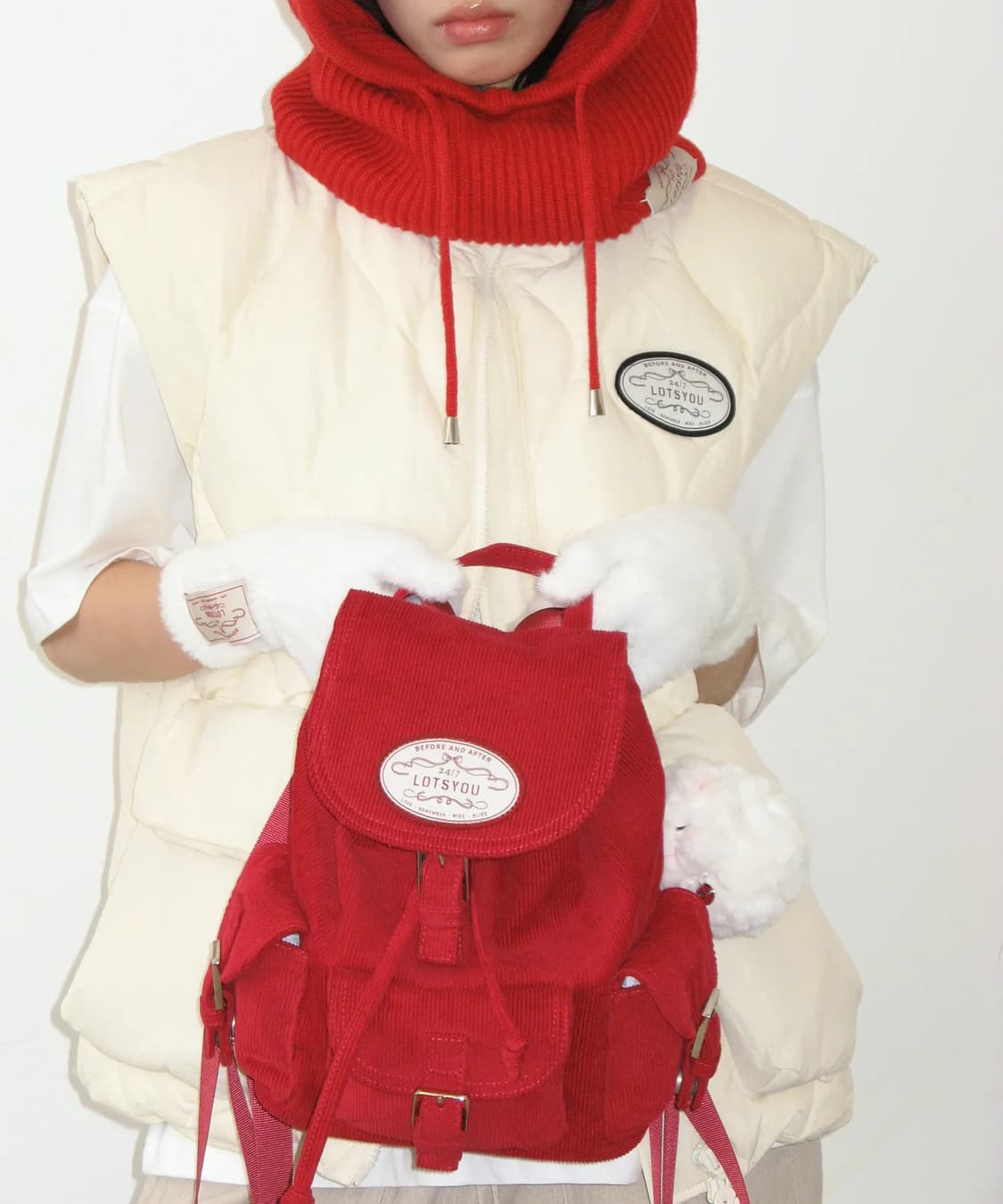 LOTS YOU Chubby Backpack Red 구함 상품이미지2