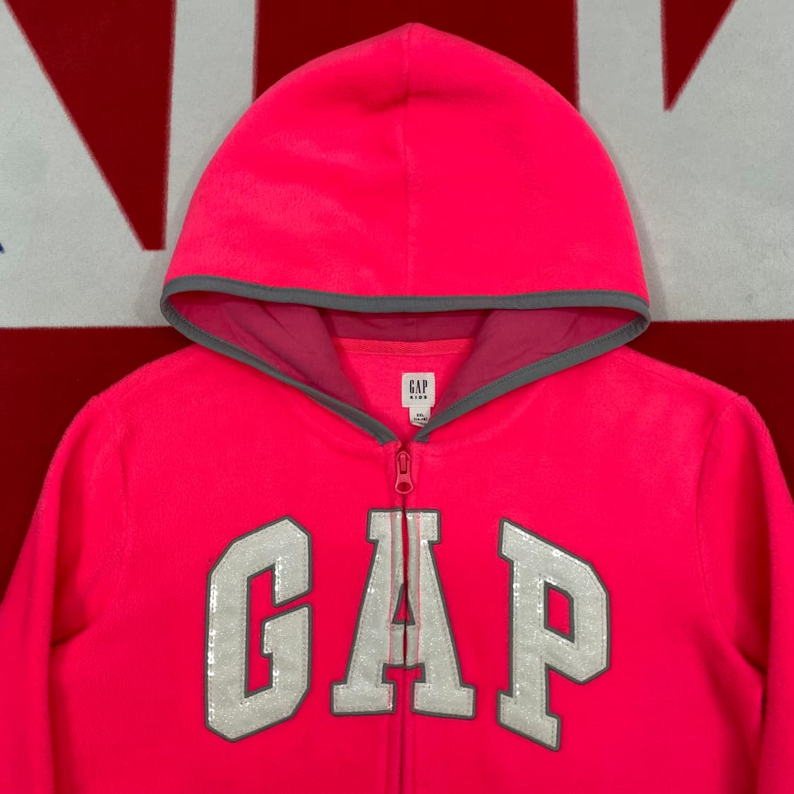 GAP 플리스 후드집업 실측 여성55반 상품이미지3