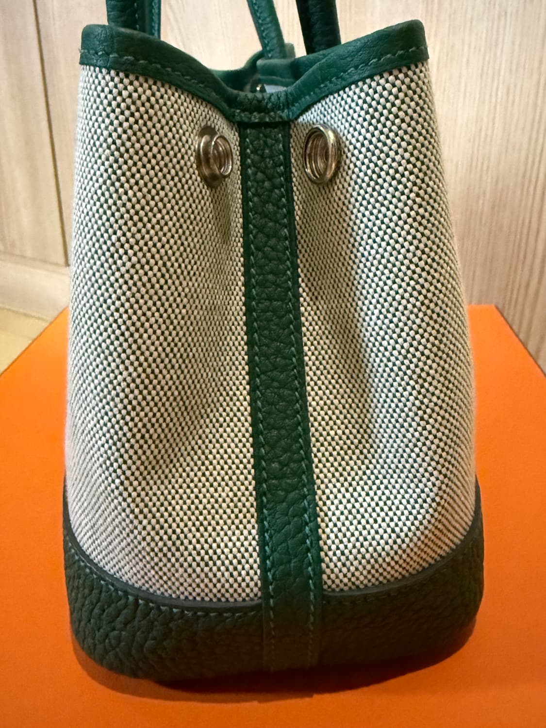 (풀구성/새상품급) 에르메스 가든파티 23 미니 캔버스 백 상품이미지4