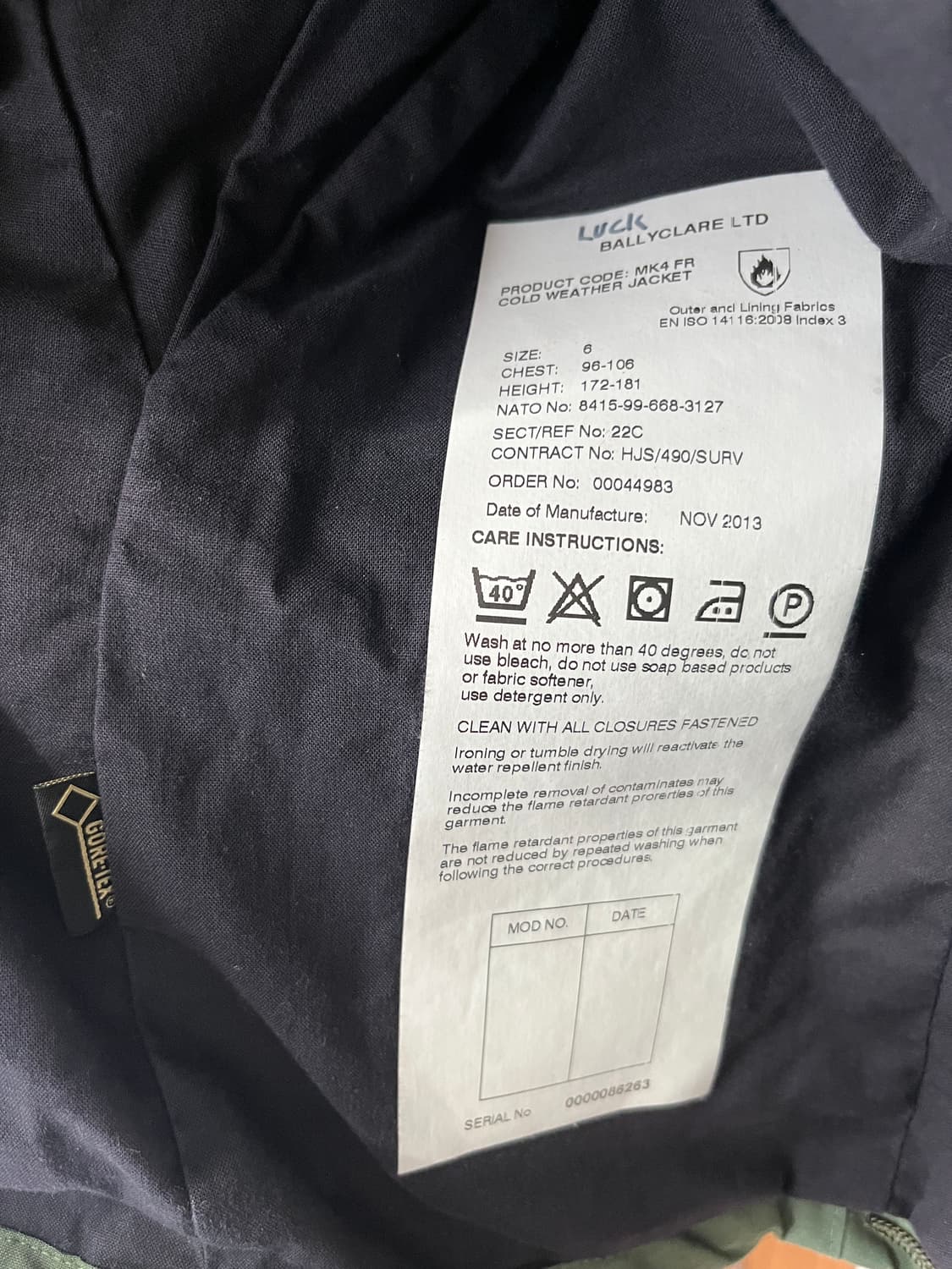 Raf mk4 영국 공군 고어텍스 자켓 6 사이즈 팝니다. 상품이미지2