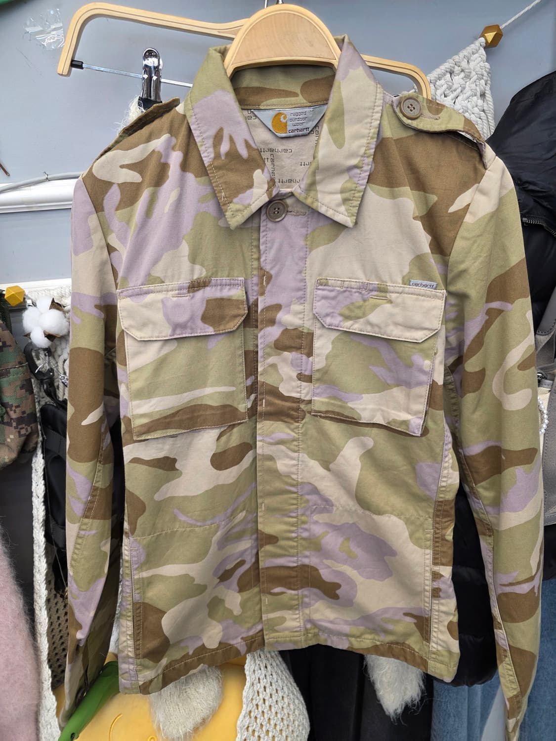 칼하트 카모패턴 밀리터리 셔츠 자켓 m 상품이미지2