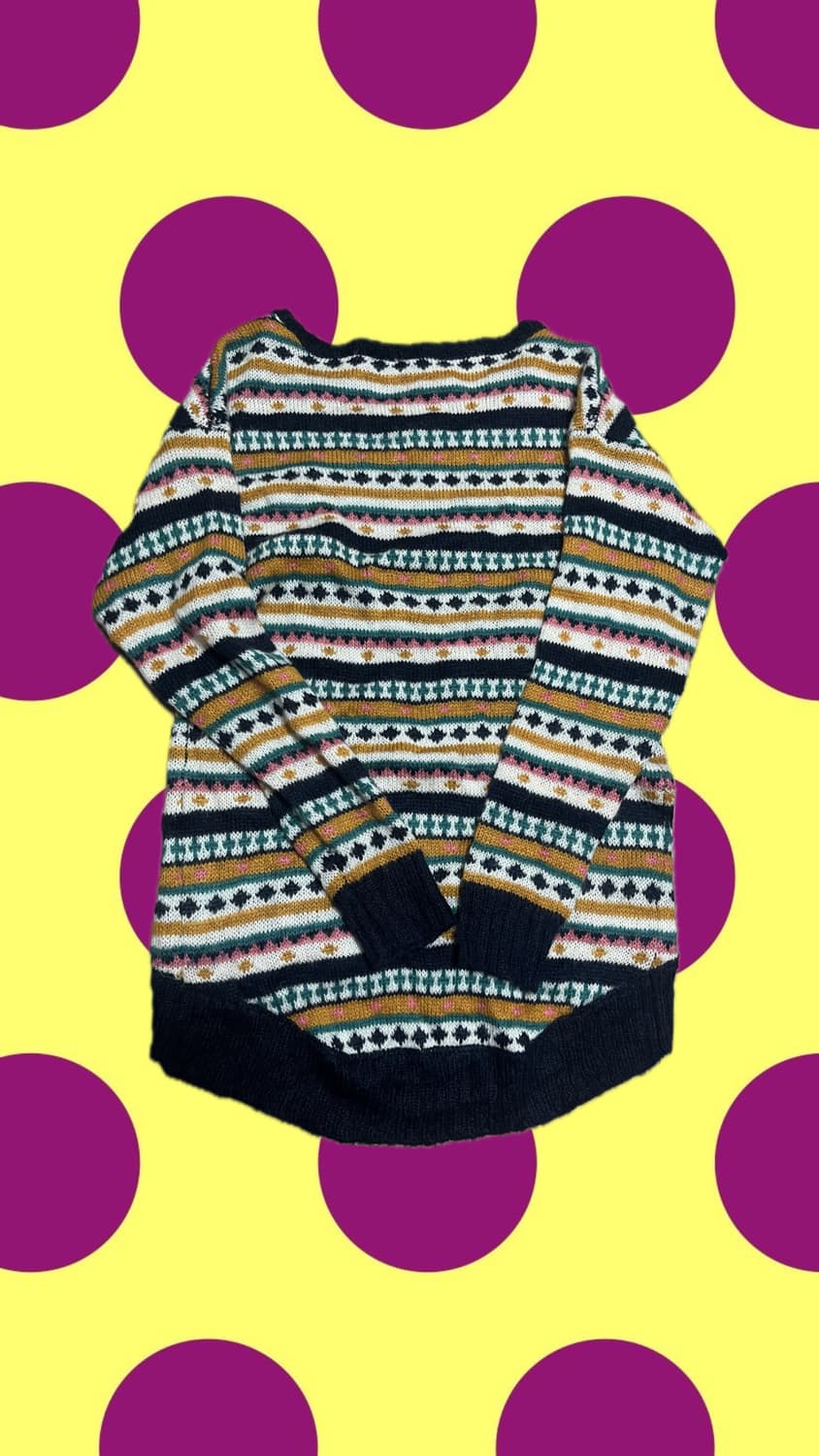 빈티지 미키마우스 패턴 니트 상품이미지2