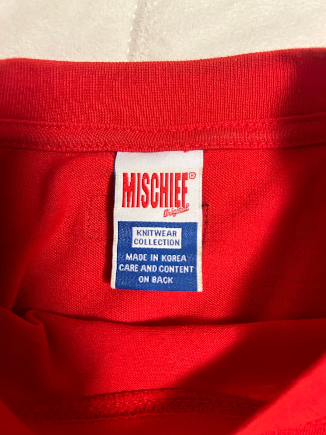 미스치프 반팔 레드 free 상품이미지3