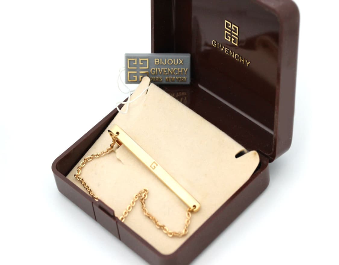 지방시 A등급 5.3cm 유광 G로고 체인 명품 타이바 빈티지 상품이미지1