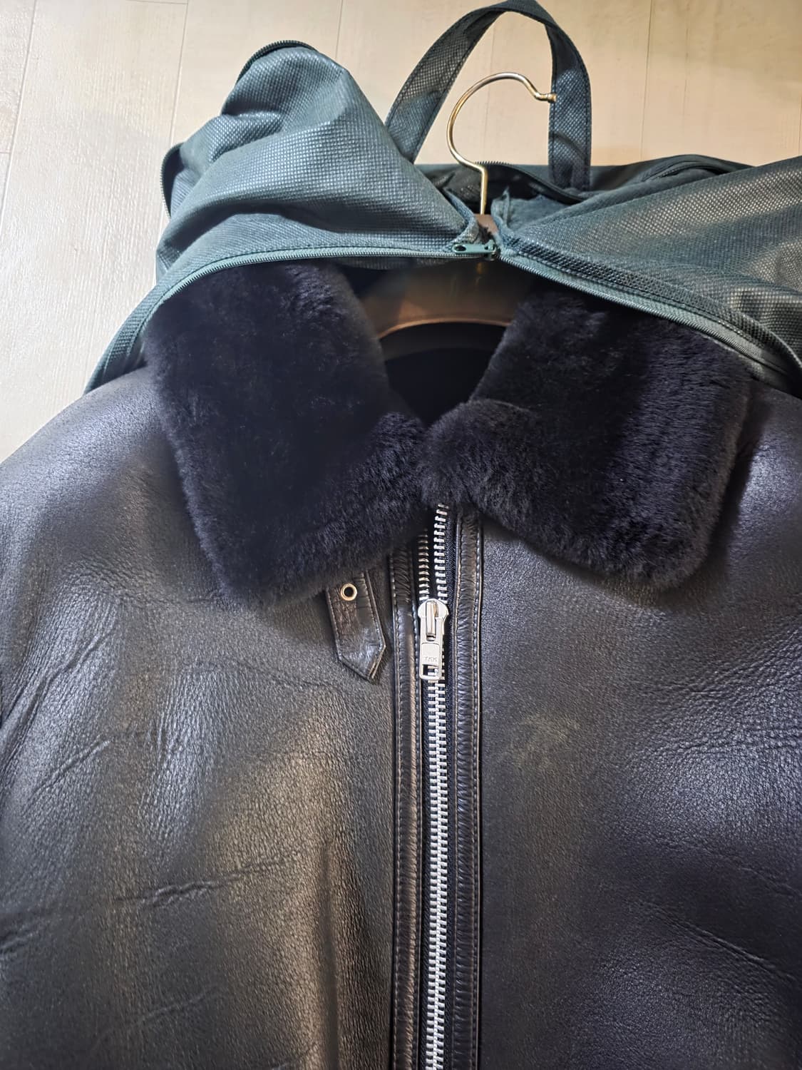 론트 램스킨 리얼 무스탕 L 상품이미지4