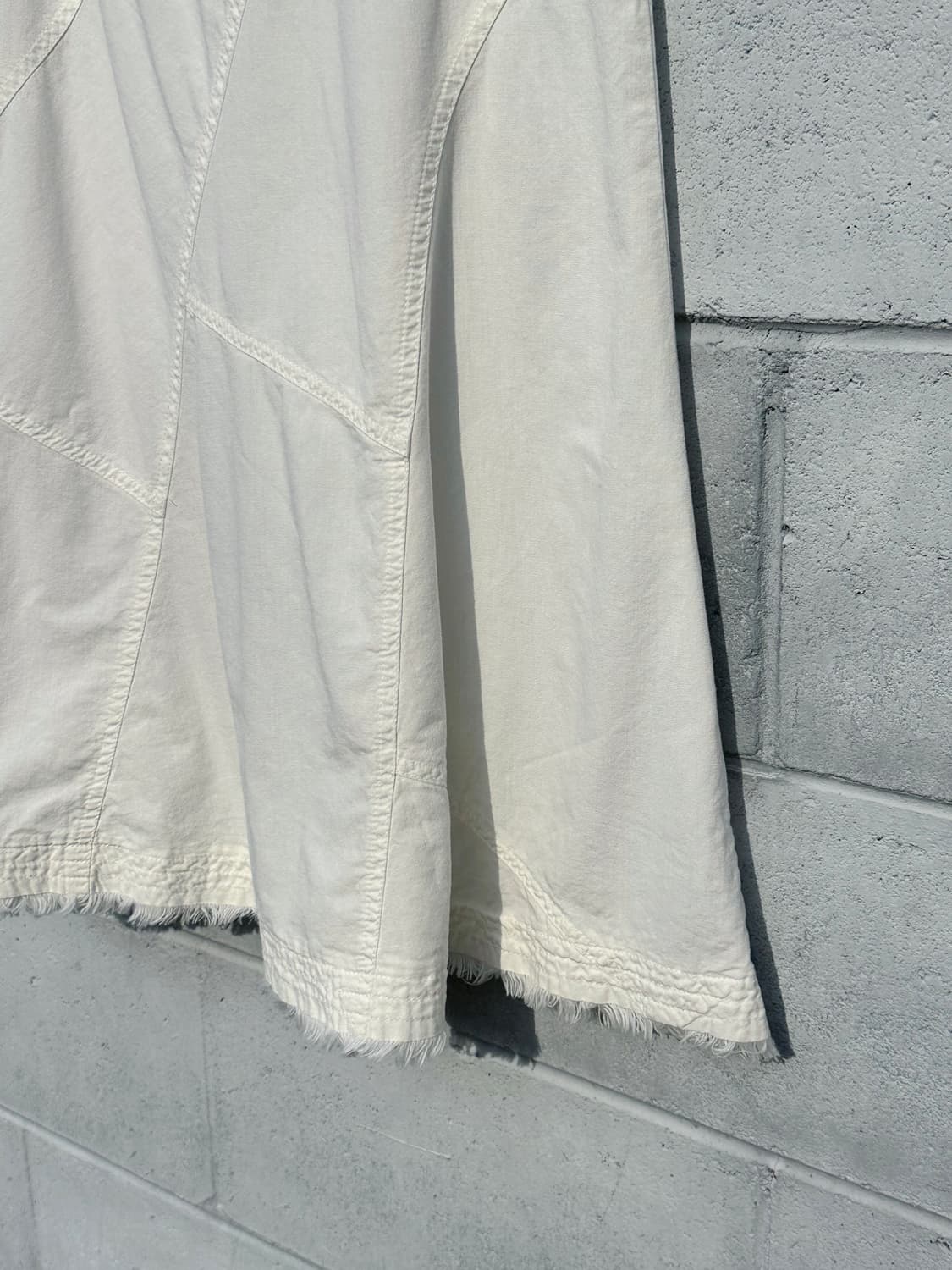 화이트 코튼 프린지 스커트 상품이미지4