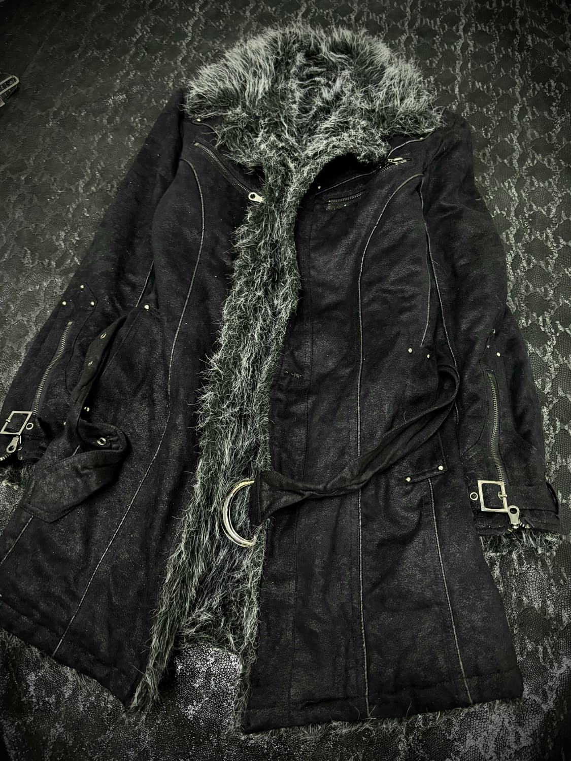  00’s Rare V-Kei Archive Fur Trimming Bu 상품이미지4