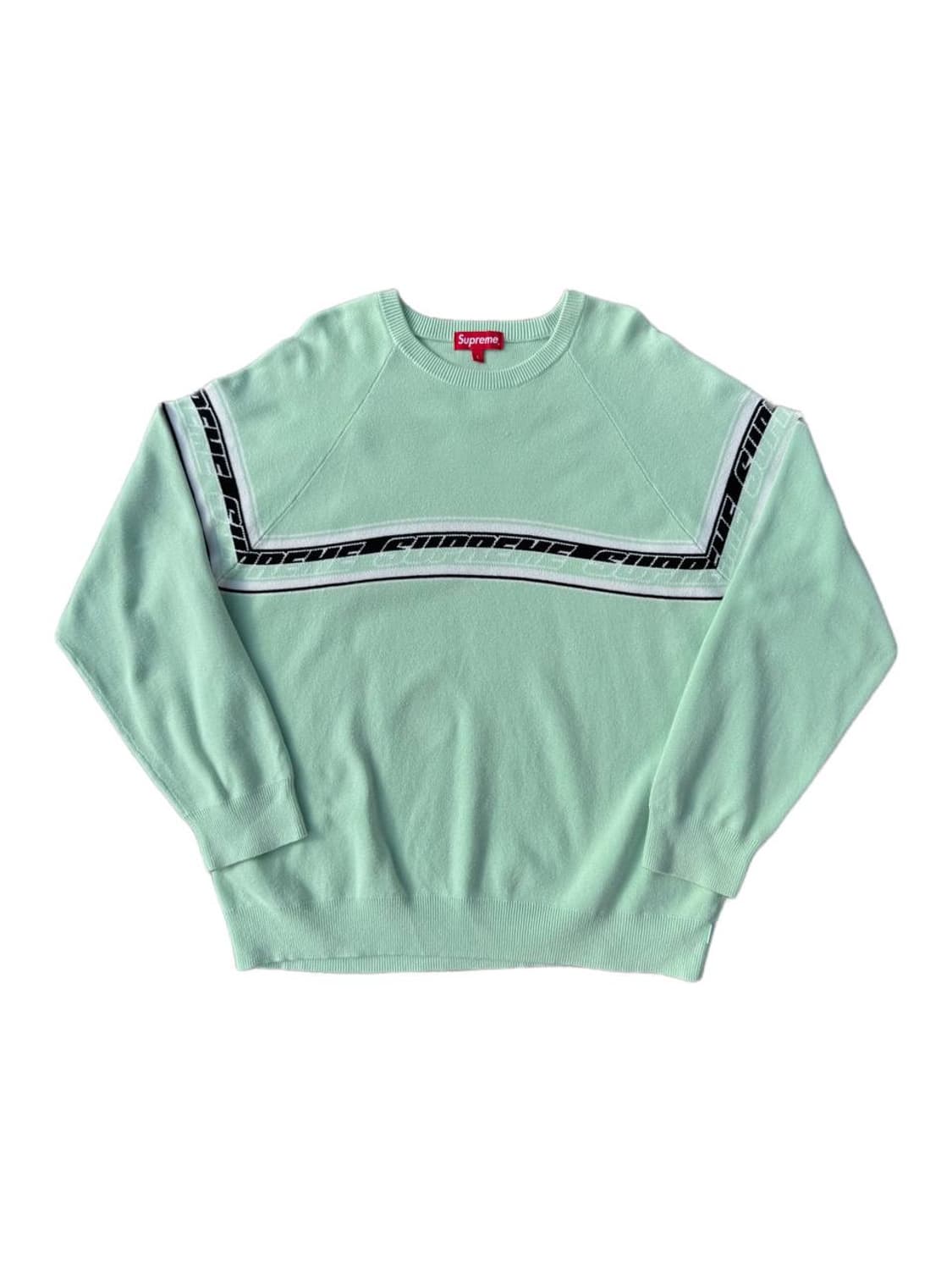 2018 F/W Supreme striped raglan sweater 상품이미지1